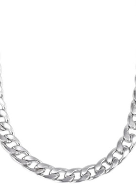 古巴钛钢欧美ins风情侣项链