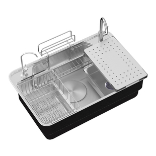 莱野日式水槽大单槽304不锈钢厨房水槽洗菜盆洗碗池青菜卫浴家用