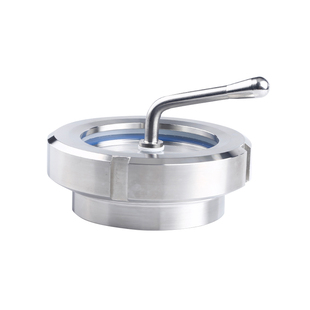 304不锈钢带刷活接视镜卫生级焊接刮板雨刷刮刀玻璃螺纹活结视窗