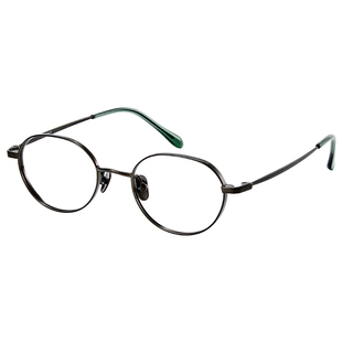 超轻纯钛小脸专用近视眼镜女可配散光高度数椭圆宽边小框素颜镜架