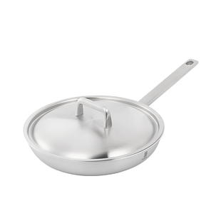 莱德斯316L不锈钢平底煎锅玉子烧煎锅无涂层少油烟家用牛排煎炒锅