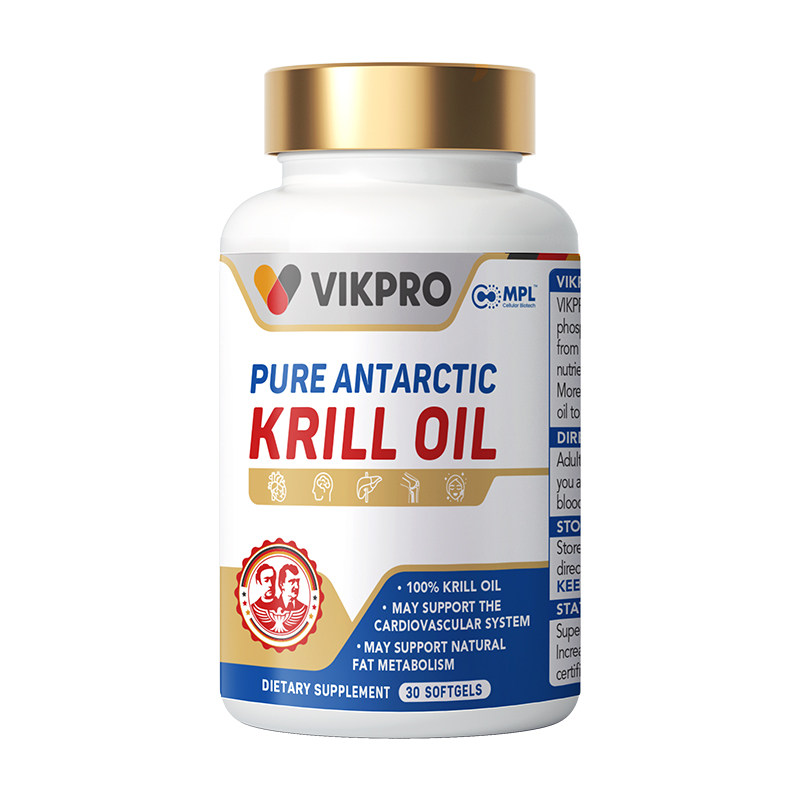 德国VIKpro纯南极磷虾油omega3高含量正品进口90粒