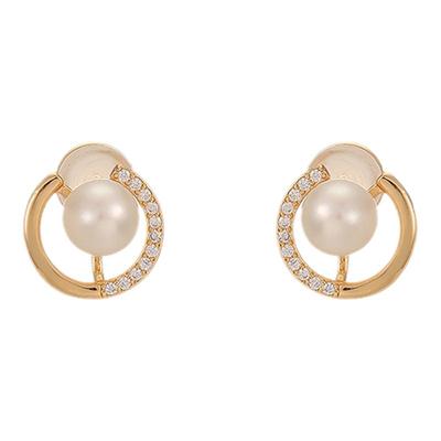 无耳洞无痛硅胶天然淡水珍珠耳夹