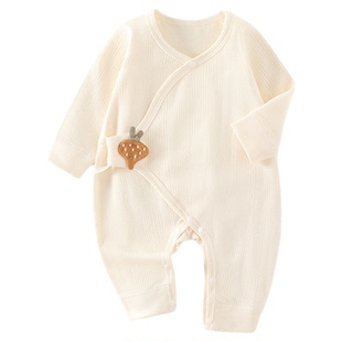 木植新生儿蝴蝶衣a类纯棉婴儿连体衣宝宝衣服和尚服睡衣儿童上衣