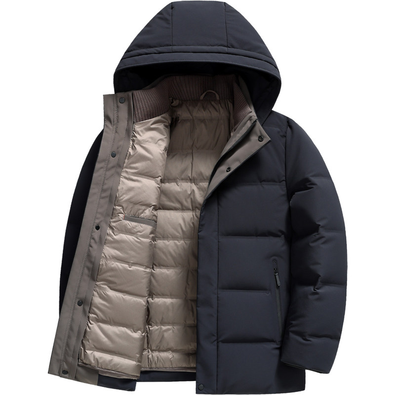 雪中飞双充可脱卸内胆羽绒服男款