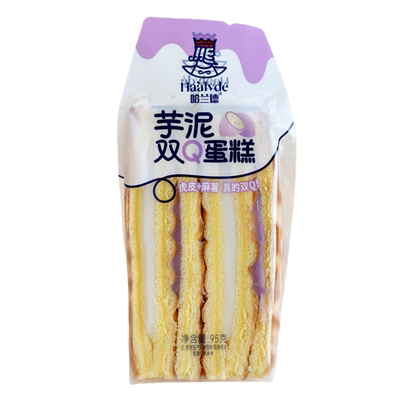 哈兰德芋泥双Q蛋糕学生儿童早餐