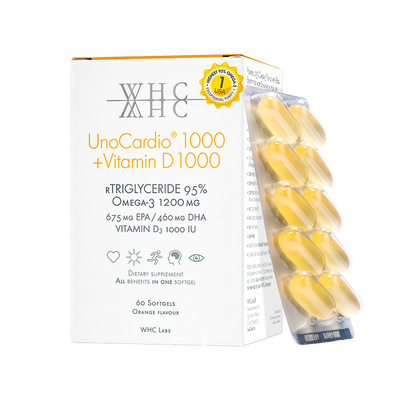 WHC小千金深海鱼油高纯度VD60粒