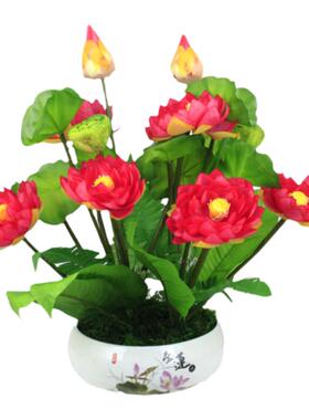供佛莲花供奉假花佛台荷花观音花
