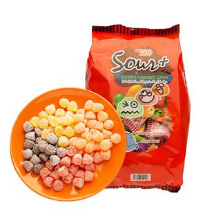 马来西亚进口糖果LOT100一百分酸味芒果糖综合果汁软糖喜糖大包装
