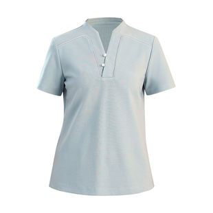 衣研堂保洁工作服短袖女酒店民宿客房宾馆服务员阿姨夏季T恤服装