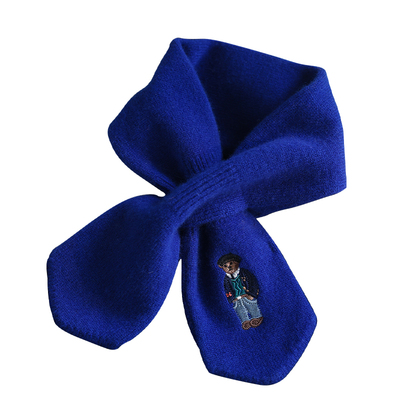 刺绣减龄小熊女冬季围巾交叉围脖