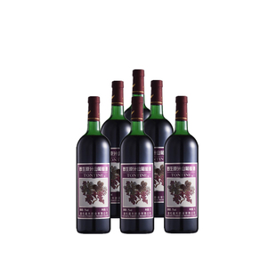 6瓶整箱特惠装 通天野生原汁山葡萄酒 低度甜红酒 通化特产葡萄酒