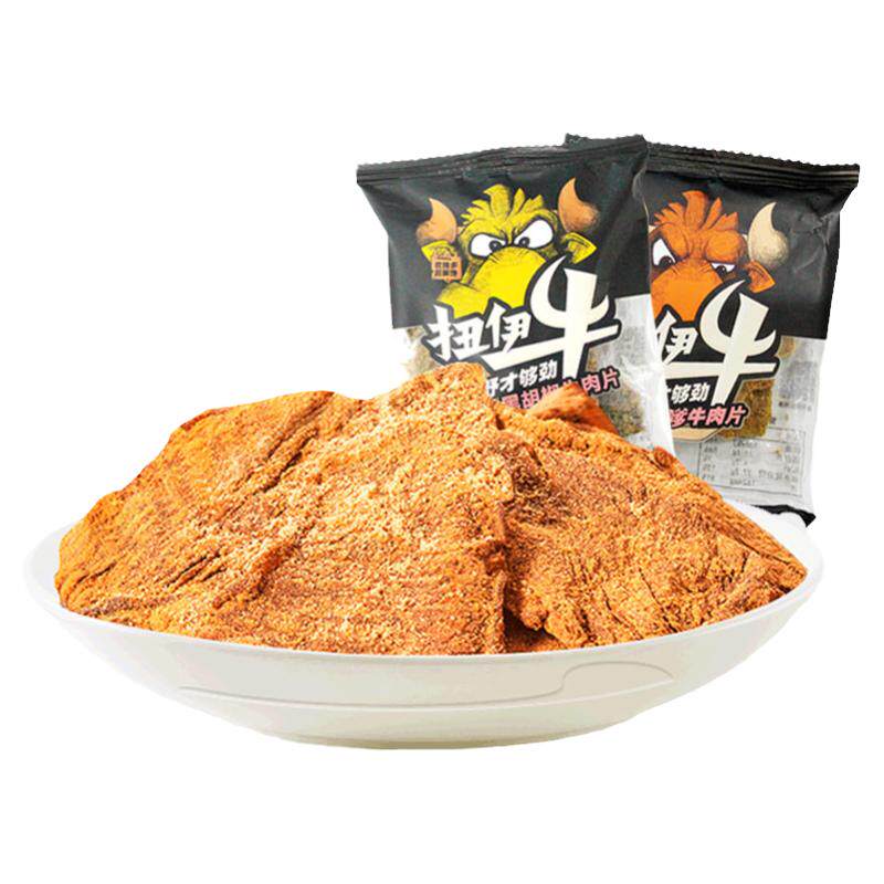 来伊份沙嗲牛肉片500g真实牛肉