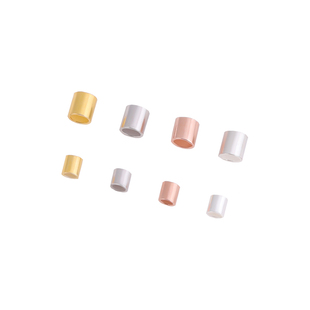 S925纯银定位珠可夹扁收尾扣diy固定钢丝鱼线珍珠手链项链定位管