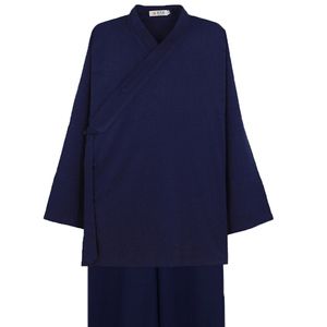 夏季道袍亚麻道士服装男新款太极服女武术服装太极拳练功服道服