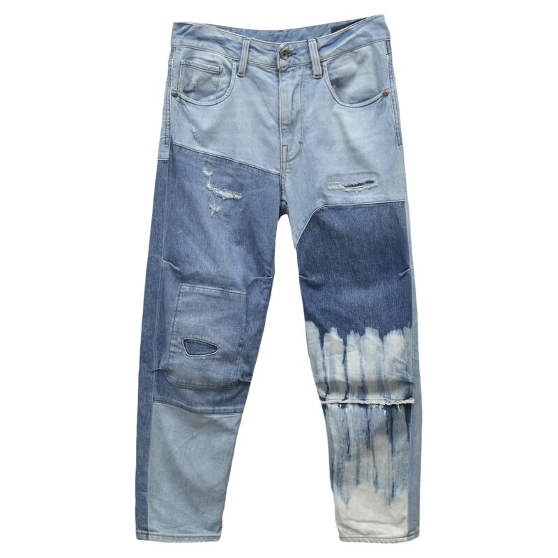 ABLE，JEANS解构拼色个性牛仔裤