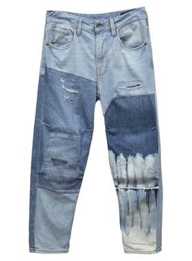 ABLE，JEANS解构拼色个性牛仔裤
