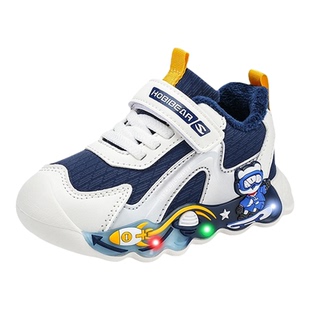 哈比熊童鞋宝宝棉鞋2025冬季新款加绒保暖儿童灯鞋男童时尚运动鞋