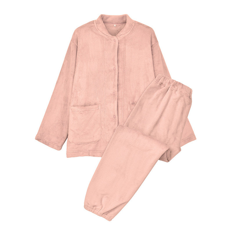 无印正品品质睡衣女法兰绒加厚套装珊瑚绒情侣款家居服男良秋冬款