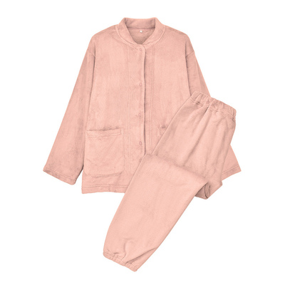 无印品质情侣法兰绒加厚套装睡衣