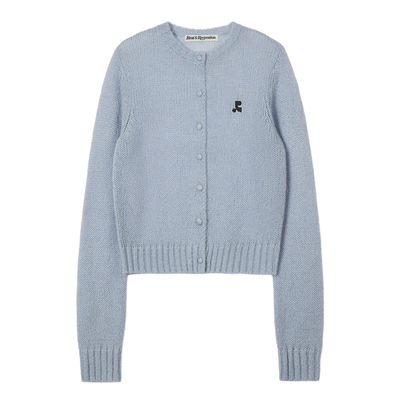 RR刺绣羊毛短款针织开衫