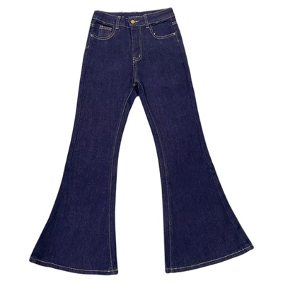 时髦口袋设计微喇裤女2025夏季