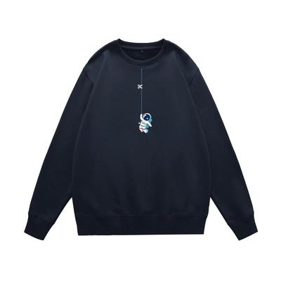 秋冬圆领卫衣袂衽宽松套头潮