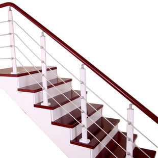 楼梯扶手护栏实木室内阁楼围栏阳台栏杆别墅复式楼梯pvc简约立柱