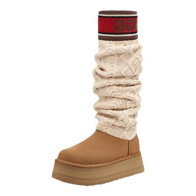 UGG厚底字母袜套高筒靴雪地靴