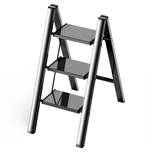 格美居多功能家用梯子折叠加厚铝合金人字梯花架梯凳三步置物马凳