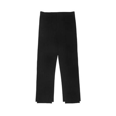 黑色窄版阔腿西装裤九分直筒裤女