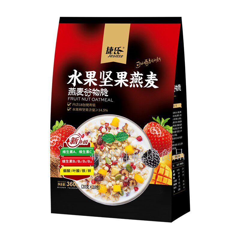 360g可干吃营养早餐坚果燕麦片