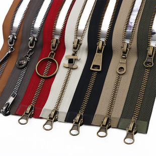 5号金属拉锁双头古铜齿羽绒服夹克棉衣门襟双向大衣黑色拉链辅料