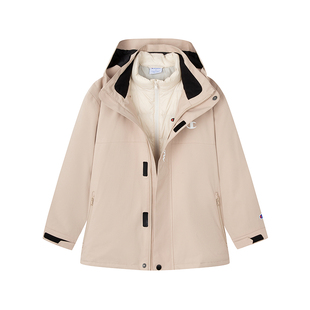 【三合一】Champion冠军男女童装25新款冬三防抗菌户外羽绒服外套