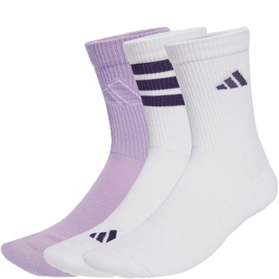 滔搏adidas阿迪达斯女子LOGO PACK 3PP中筒袜休闲袜子JW3647