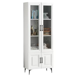 书架落地客厅置物架卧室收纳柜家用玻璃门柜子简约隔断办公室书柜