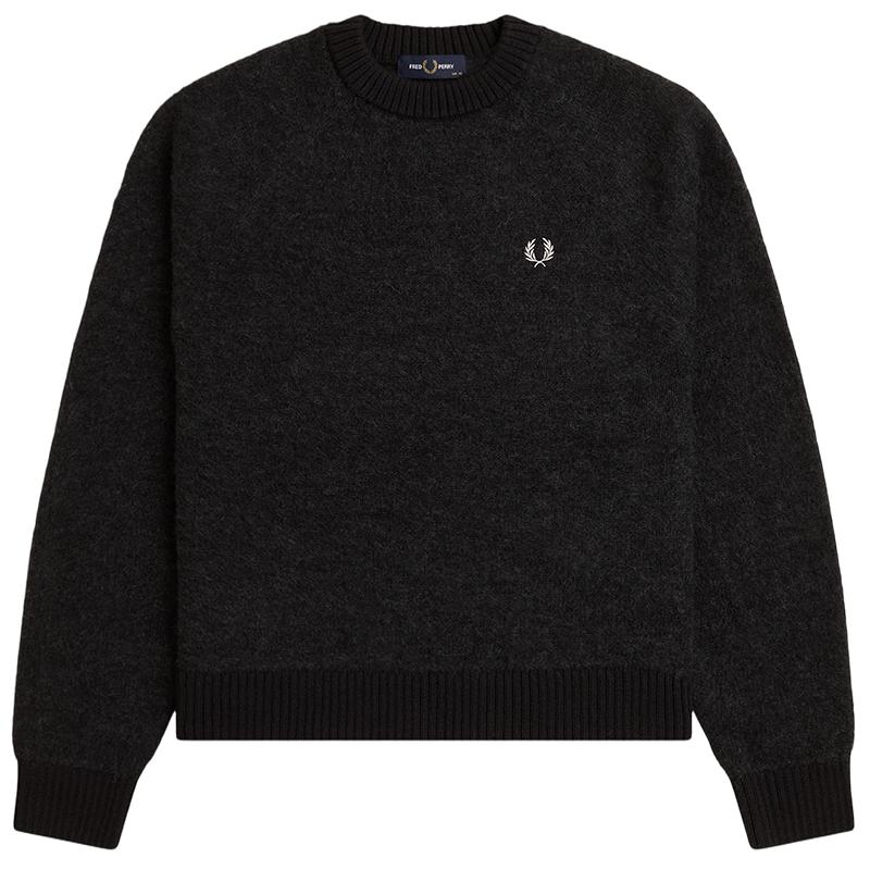 FREDPERRY纯色圆领针织衫