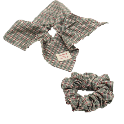 韩系新款复古格纹简约发圈