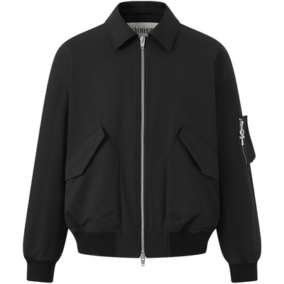 CHINISM赤尘牛仔印花飞行夹克