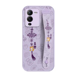 平安喜乐适用vivos15高级感s15e/s30支架手机壳s20新款s12全包s19防摔s16高颜值s10e女款简约s18e腕带保护套