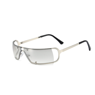 y2k甜酷辣妹金属未来感墨镜 Ins科技感弧面拍照搭配男女太阳眼镜