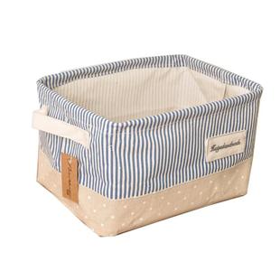 棉麻布ins零食收纳盒筐防水CD护肤品宿舍学生桌面整理方盒可折叠