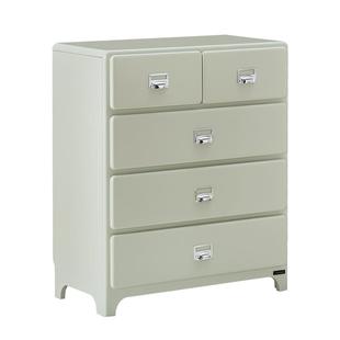 全友家居ins风储物收纳柜复古客厅五斗柜卧室家用金属拉手床头柜