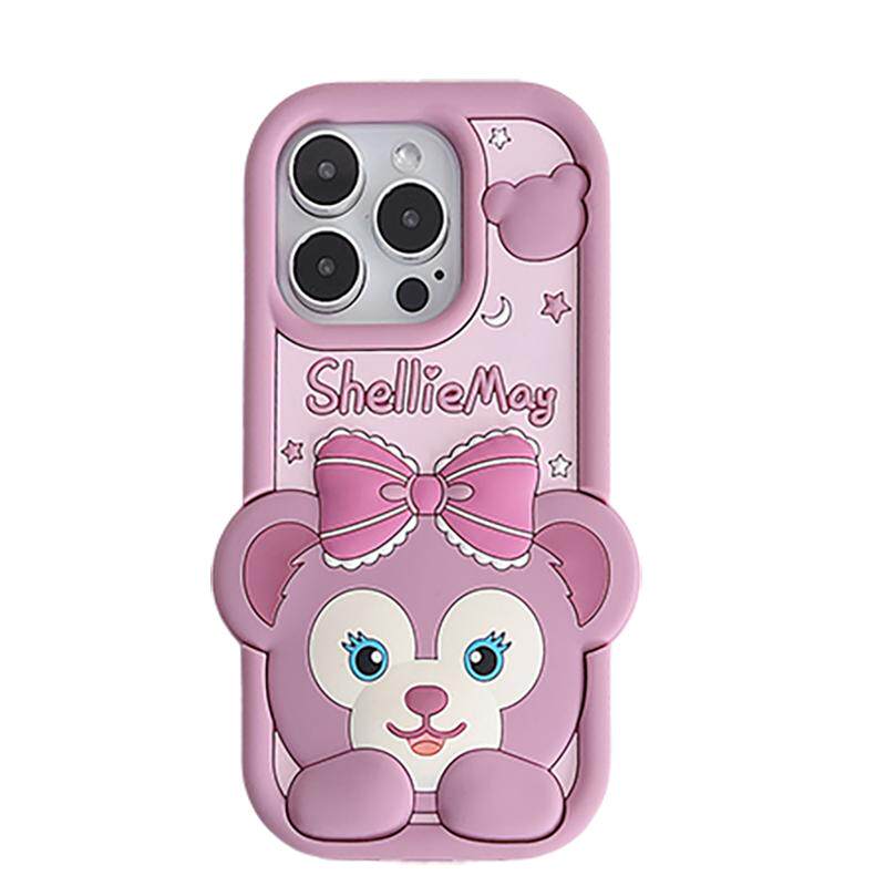 少女心蝴蝶结雪莉玫适用苹果16ProMax手机壳iphone16新款15可爱14创意13立体卡通12女款15promax软硅胶保护套