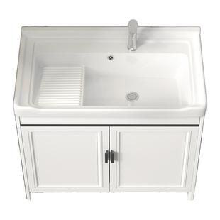 陶瓷洗衣盆洗手池阳台洗衣池台盆一体家用洗衣柜水槽卫生间洗手盆