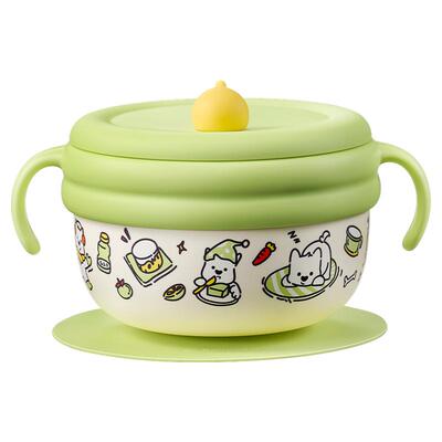 babycare宝宝辅食碗婴儿童专用注水保温吸管吃饭喂水工具餐具礼盒