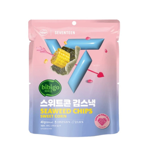 韩国直邮必品阁海苔脆片40g零食