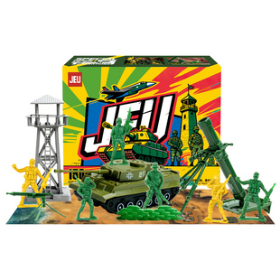 JEU旧义军事小兵人坦克模型玩具 沙盘战争兵团塑料人偶套装男礼物