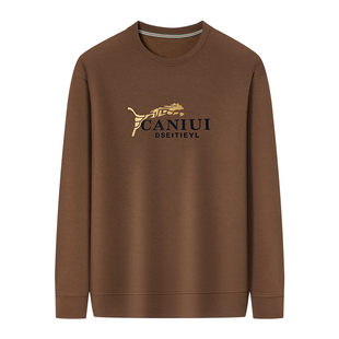 皮尔卡丹长袖卫衣男秋冬新款中年加绒加厚纯棉t恤打底衫保暖上衣