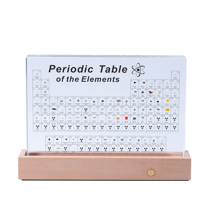 元素周期表摆件内嵌实物标本科普生日毕业礼物桌面收藏创意装饰品